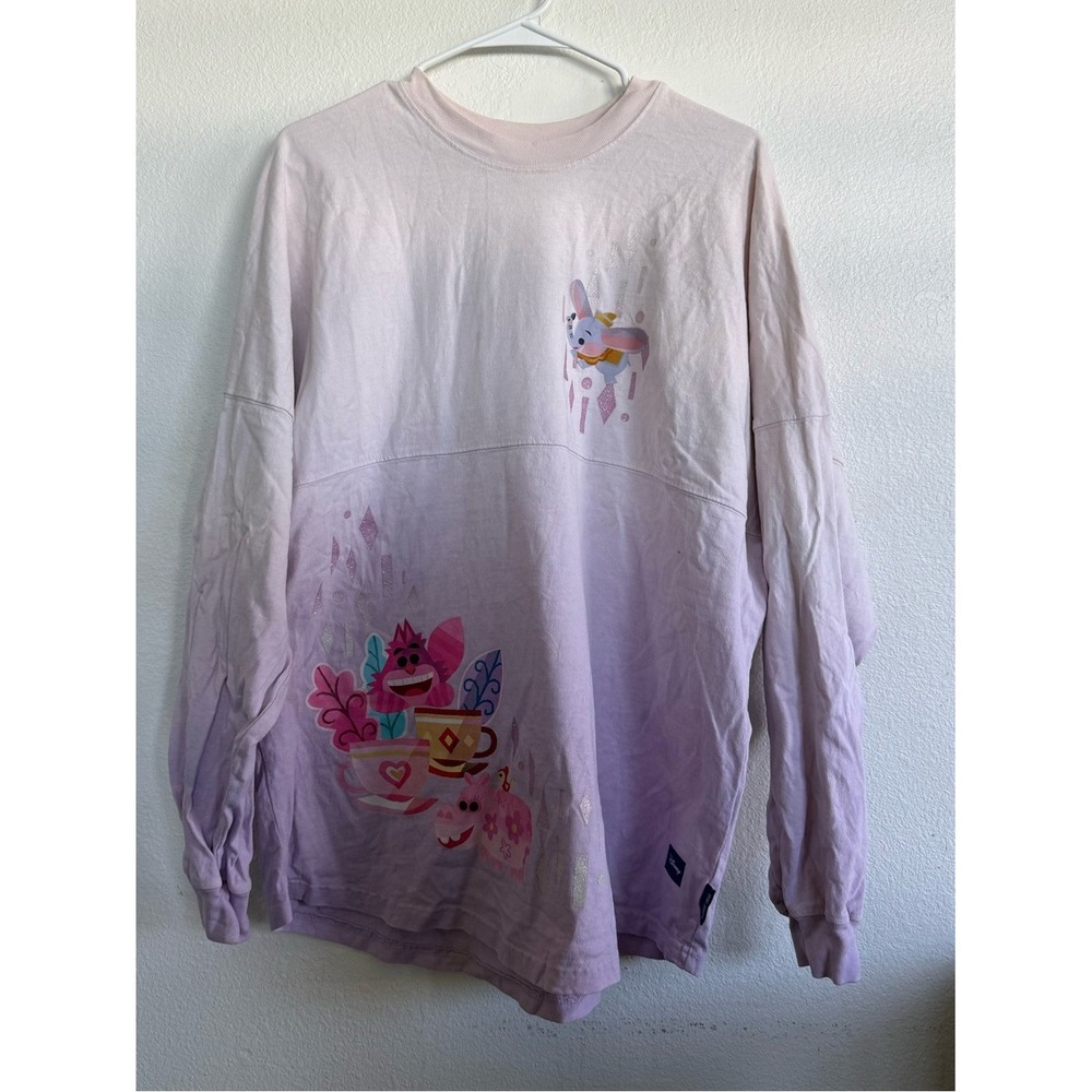 Disney Long Sleeve Tee in Light Purple and Pink with Tea Party Characters